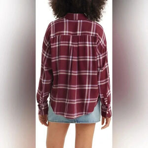 Max Studio Long Sleeve Plaid Tunic Top